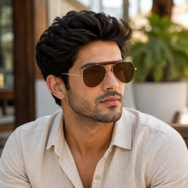 Sunglasses_For_Men_With_Brown_Glass_Golden_Frame_3422_Aviator_Bridge_Sunglass_By_Sunglasses_Deal_Brown_Golden