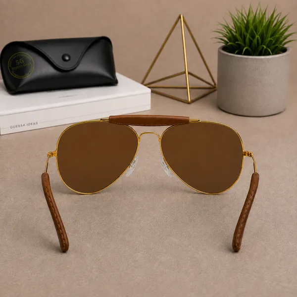 Sunglasses_For_Men_With_Brown_Glass_Golden_Frame_3422_Aviator_Bridge_Sunglass_By_Sunglasses_Deal_Brown_Golden