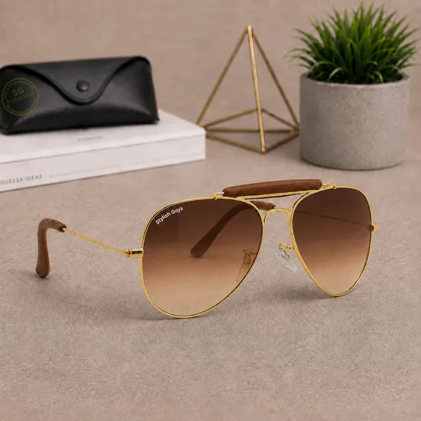 Sunglasses_For_Men_With_Brown_Shade_Glass_Golden_Frame_3422_Aviator_Bridge_Sunglass_By_Sunglasses_Deal_Brown_Shade_Golden