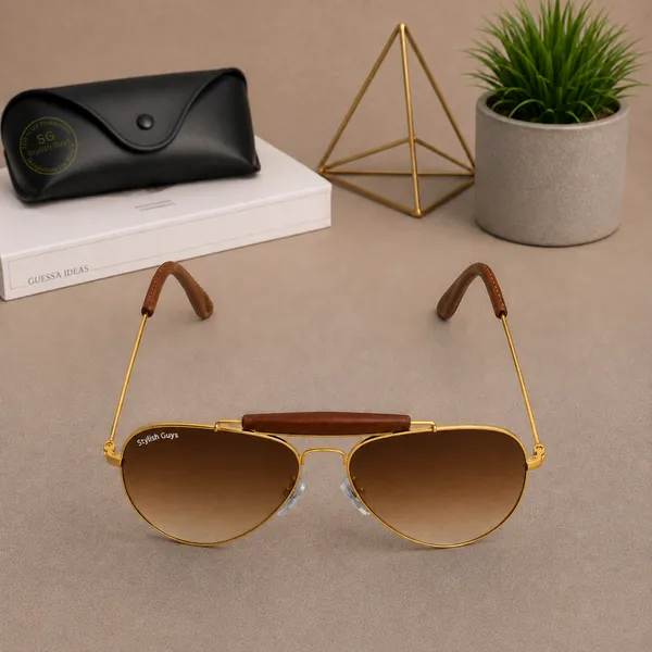 Sunglasses_For_Men_With_Brown_Shade_Glass_Golden_Frame_3422_Aviator_Bridge_Sunglass_By_Sunglasses_Deal_Brown_Shade_Golden