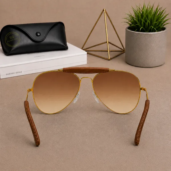Sunglasses_For_Men_With_Brown_Shade_Glass_Golden_Frame_3422_Aviator_Bridge_Sunglass_By_Sunglasses_Deal_Brown_Shade_Golden