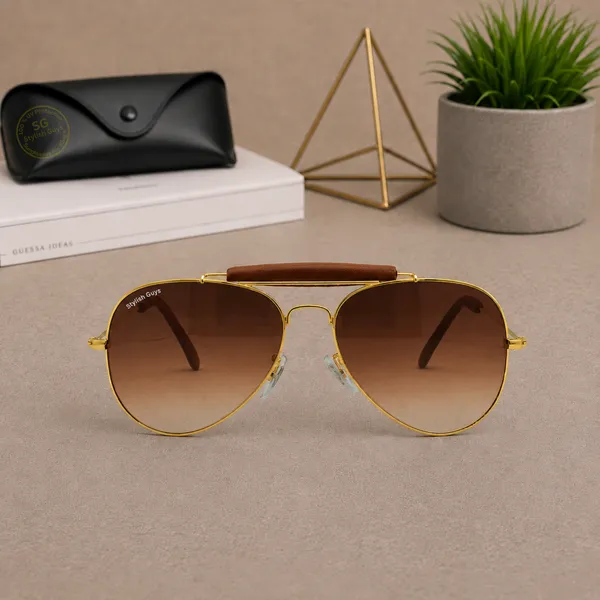 Sunglasses_For_Men_With_Brown_Shade_Glass_Golden_Frame_3422_Aviator_Bridge_Sunglass_By_Sunglasses_Deal_Brown_Shade_Golden