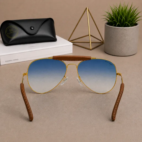 Sunglasses_For_Men_With_Blue_Shade_Glass_Golden_Frame_3422_Aviator_Bridge_Sunglass_By_Sunglasses_Deal_Blue_Shade_Golden