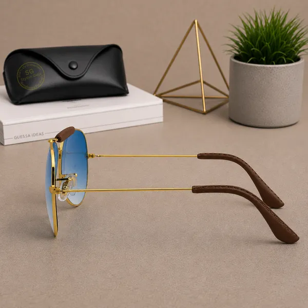 Sunglasses_For_Men_With_Blue_Shade_Glass_Golden_Frame_3422_Aviator_Bridge_Sunglass_By_Sunglasses_Deal_Blue_Shade_Golden