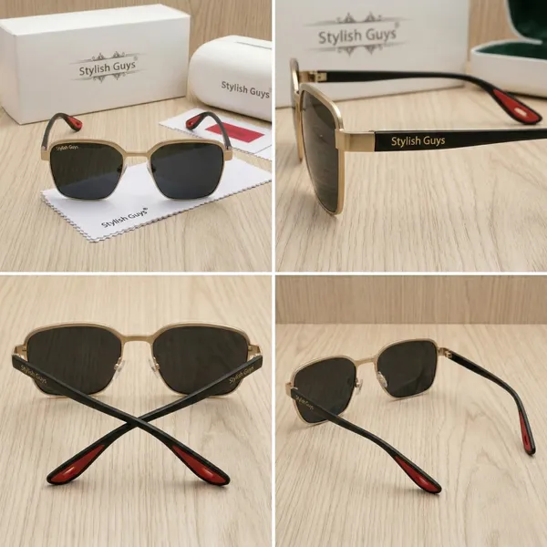 Sunglasses_For_Men_With_Black_Glass_Golden_Frame_07_Square_Polarized_Sunglass_By_Sunglasses_Deal_Black_Golden