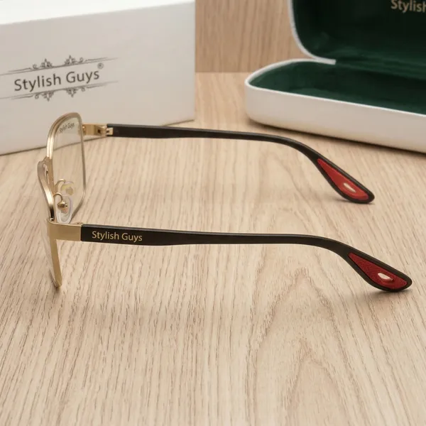 Sunglasses_For_Men_With_Clear_Glass_Golden_Frame_07_Square_Polarized_Sunglass_By_Sunglasses_Deal_Clear_Golden