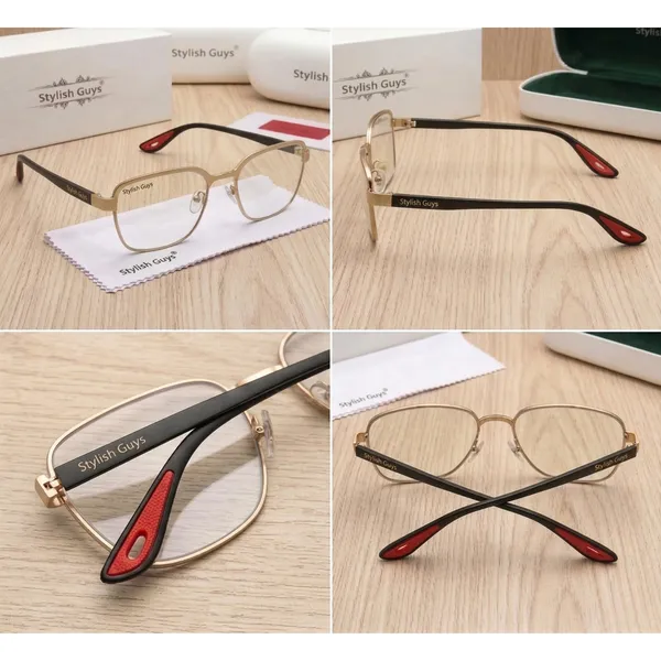 Sunglasses_For_Men_With_Clear_Glass_Golden_Frame_07_Square_Polarized_Sunglass_By_Sunglasses_Deal_Clear_Golden