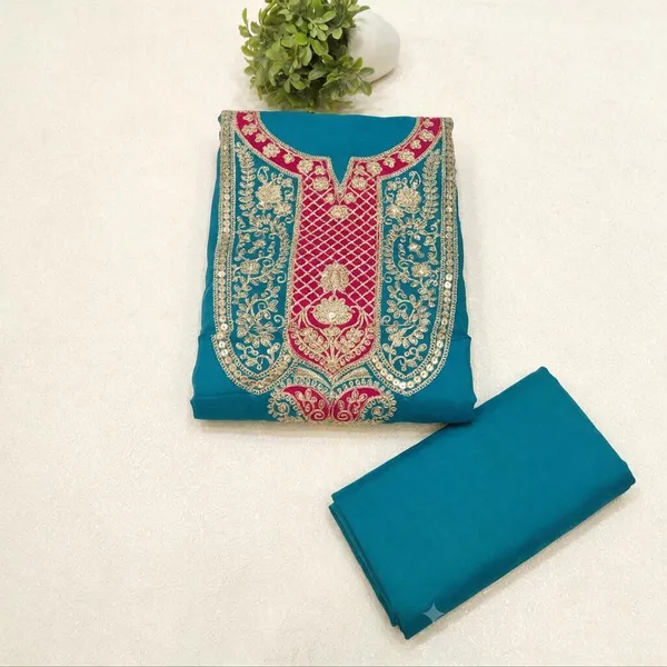 Teal_Unstitched_Embroidered_Salwar_Suit_Material