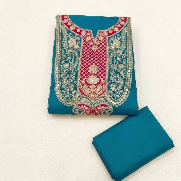 Teal_Unstitched_Embroidered_Salwar_Suit_Material