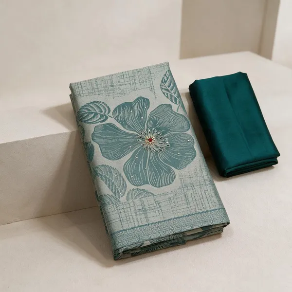 Sea_Green_Unstitched_Woven_Floral_Salwar_Suit_Material