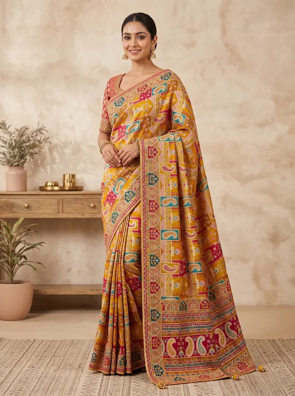 Multicolor_Pure_Viscose_Saree_For_Women