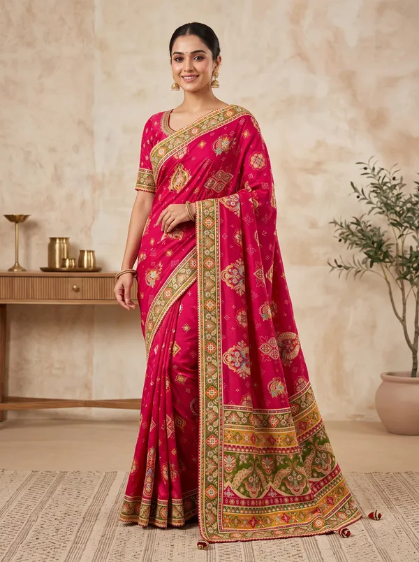 Pink_Pure_Viscose_Saree_For_Women