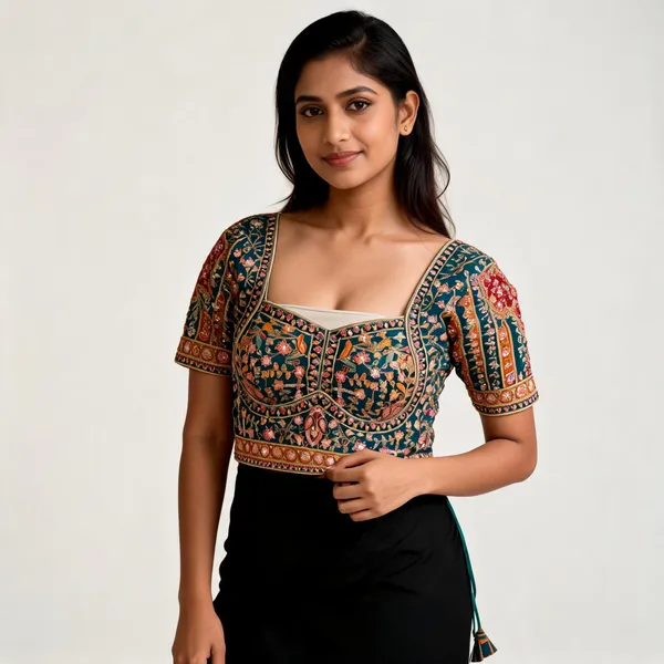 Multicolor_Pure_Viscose_Designer_Blouse_For_Women