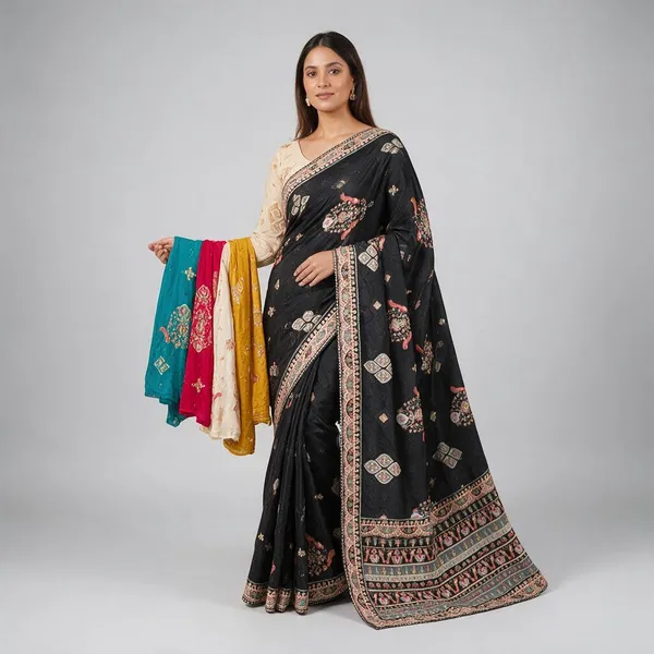 Black_Pure_Viscose_Saree_For_Women