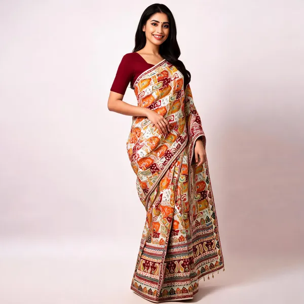 Multicolor_Pure_Viscose_Saree_For_Women