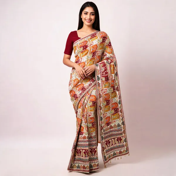 Multicolor_Pure_Viscose_Saree_For_Women