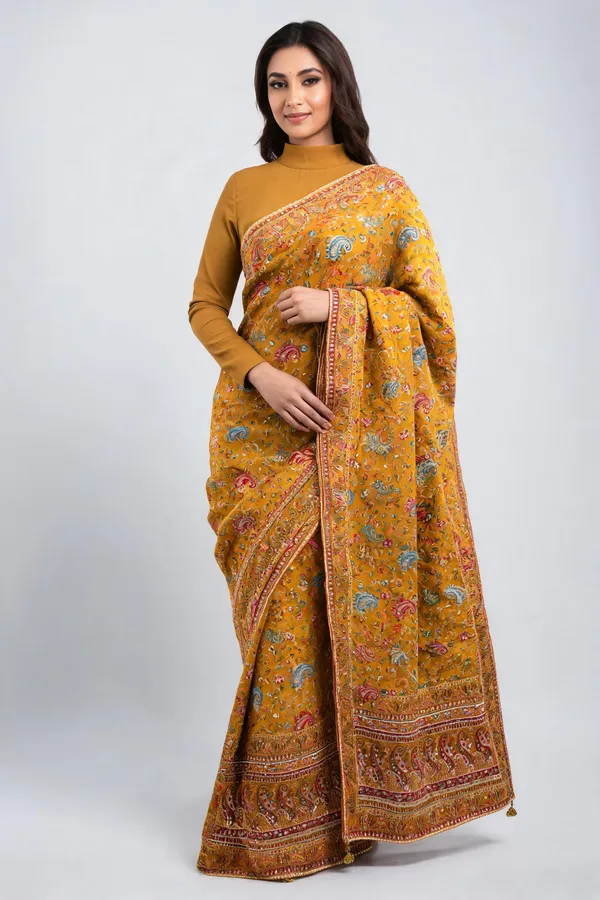 Mustard_Pure_Viscose_Saree_For_Women