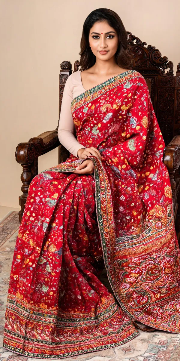 Red_Pure_Viscose_Saree_For_Women