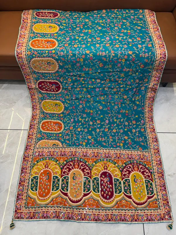 Teal_Pure_Viscose_Saree_For_Women