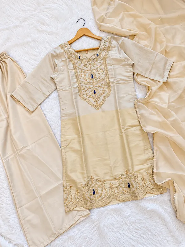 RajvanshiSuit_Women’s_Cream_Silk_Straight_Kurta_with_Heavy_Embroidery_&_Blue_Stone_Detailing