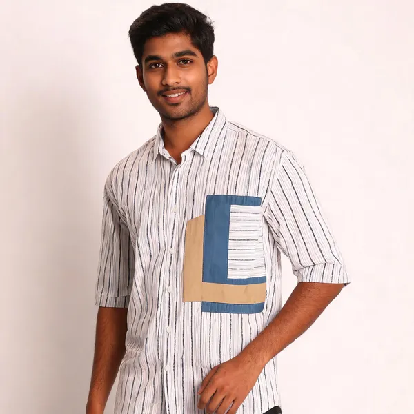 White_Cotton_Spread_Collar_Half_Sleeve_Polo_Shirt