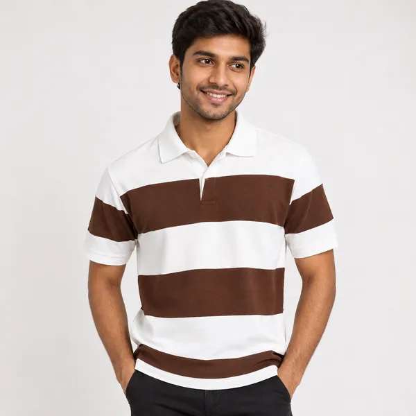 White_Cotton_Spread_Collar_Half_Sleeve_Polo_T-Shirt