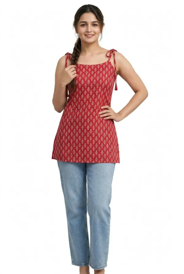 Red_Cotten_40\40_Kurti_For_Women