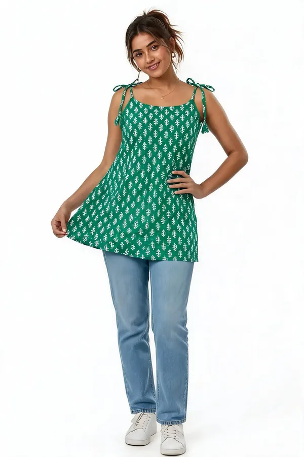 Green_Cotten_40\40_Kurti_For_Women