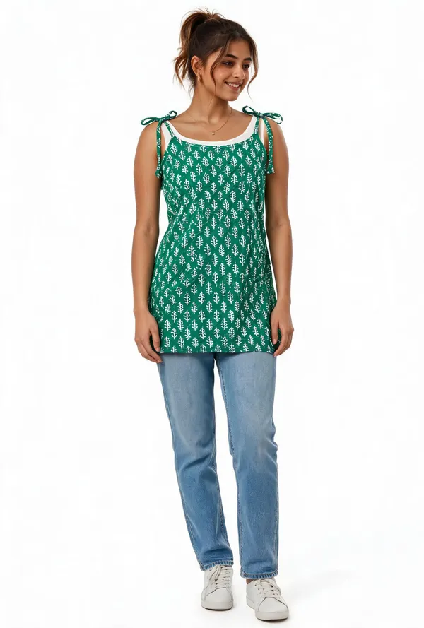 Green_Cotten_40\40_Kurti_For_Women