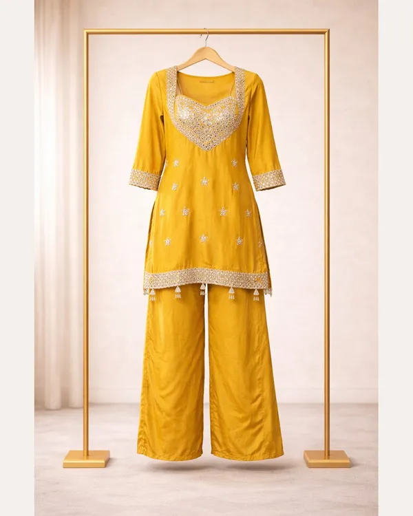 Designer_Crape_Kurta_Pant_Set_For_Women_Default_Title