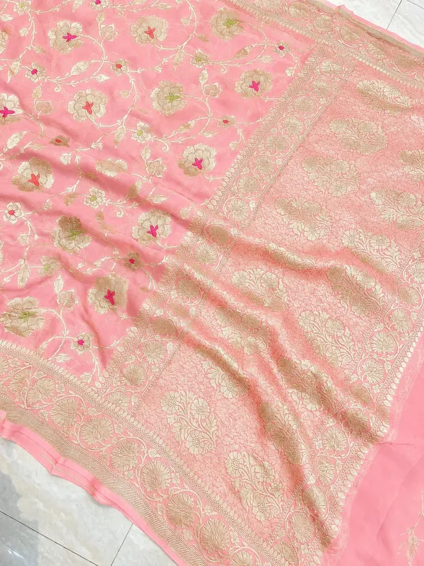 Katan_Silk_Zari_Jaal_Saree_Hot_Pink