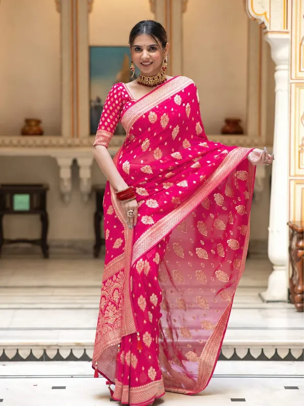 Premium_Georgette_Silk_Saree_With_Double_Zari_Work_Black