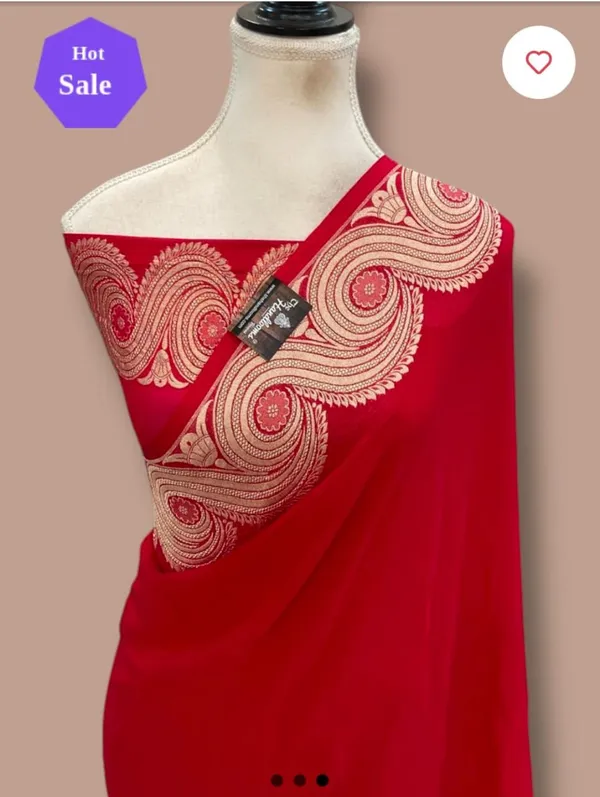 New_Arviel_Banarasi_Soft_Dybal_Warm_Silk_Saree_Lightweight_Designer_Saree_With_Gold_Zari_Border_Red