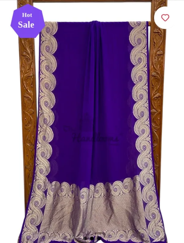New_Arviel_Banarasi_Soft_Dybal_Warm_Silk_Saree_Lightweight_Designer_Saree_With_Gold_Zari_Border_Purple
