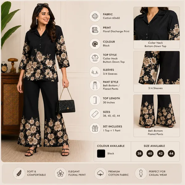 Floral_Printed_Cotton_Collar_Co_Ord_Set_For_Women_Maroon