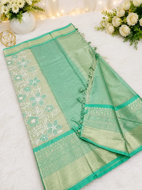 Banarasi_Saree_With_Beautiful_Embroidery_With_Big_Skirt_Border_Yellow_Silk_Female
