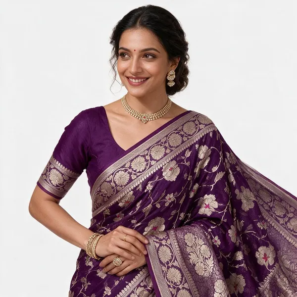 Katan_Silk_Zari_Jaal_Saree_Royal_Purple