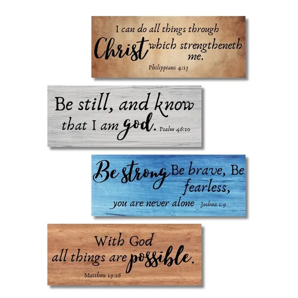 MDF_Religious_Scripture_Quote_Set_Of_4_Wall_Plaques