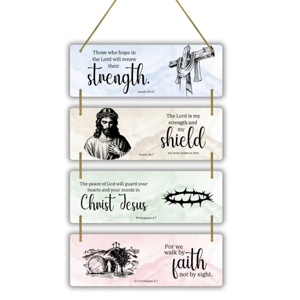 MDF_Christian_Scripture_Four_Panel_Wall_Hanging