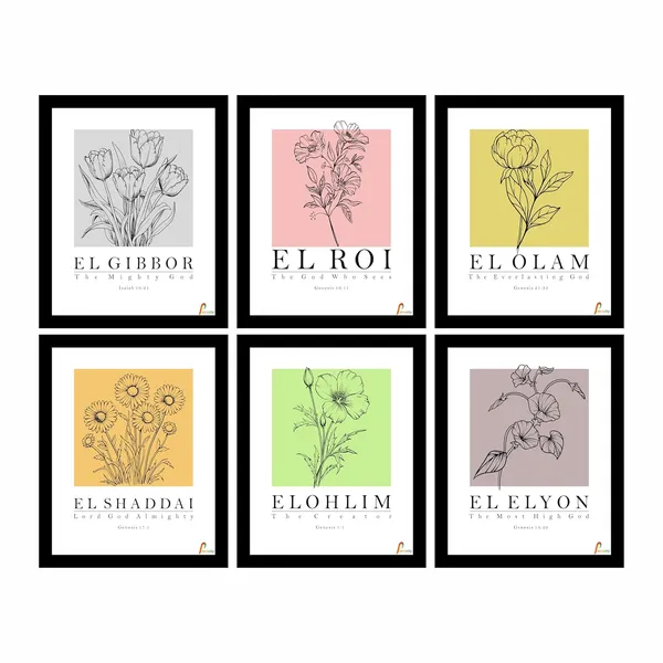 MDF_Floral_Quote_Set_Of_6_Wall_Frames