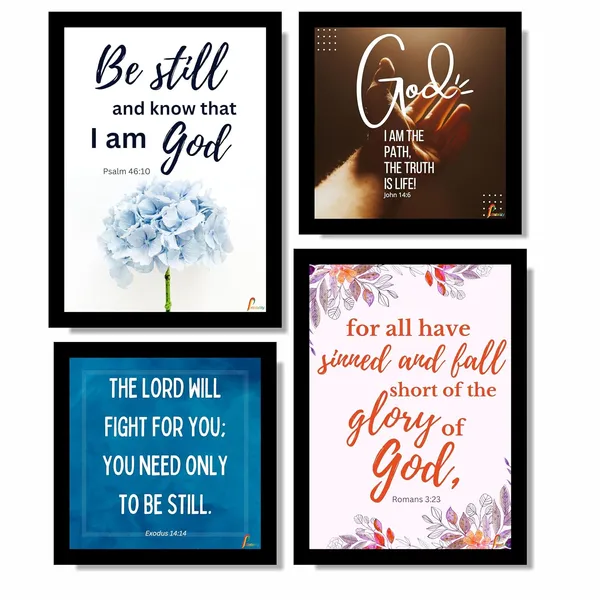MDF_Christian_Scripture_Quote_Wall_Frames_Set_Of_4