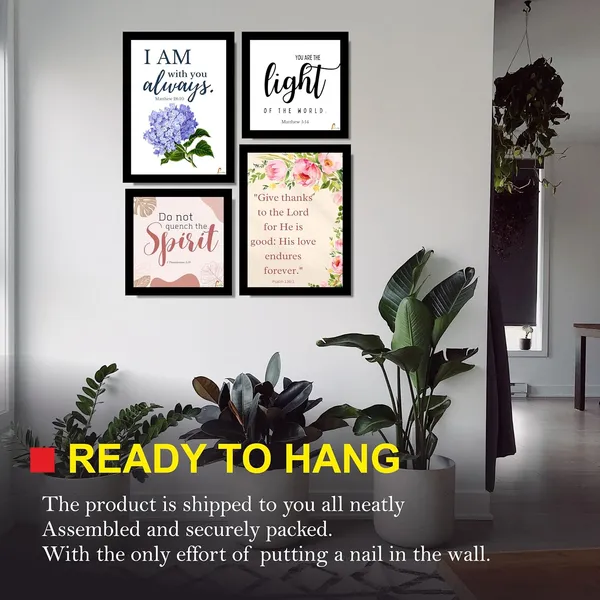 MDF_Religious_Floral_Quote_Set_Of_4_Wall_Frames
