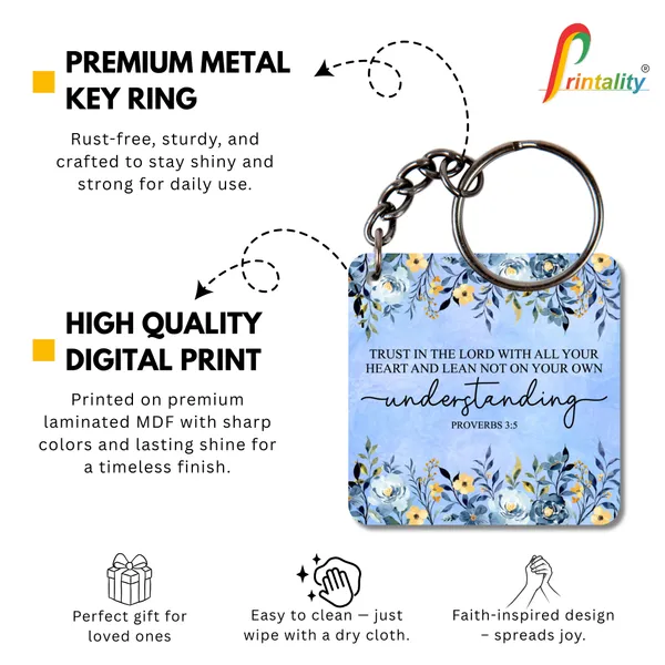 Multicolour_MDF_Floral_Print_Key_Ring_for_Gifting