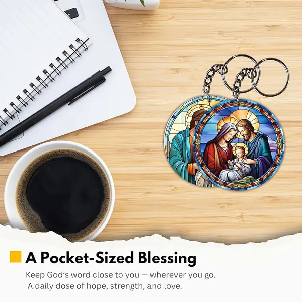 Set_Of_16_Christian_Cross_Printed_Keychains
