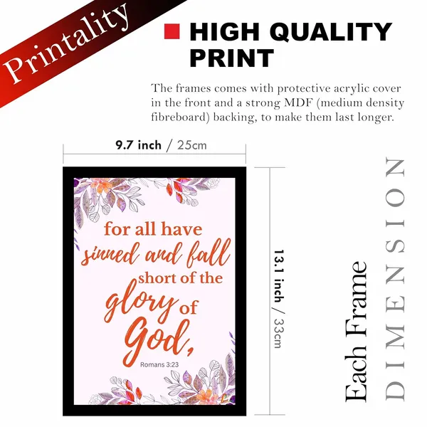 MDF_Christian_Scripture_Quote_Wall_Frames_Set_Of_4