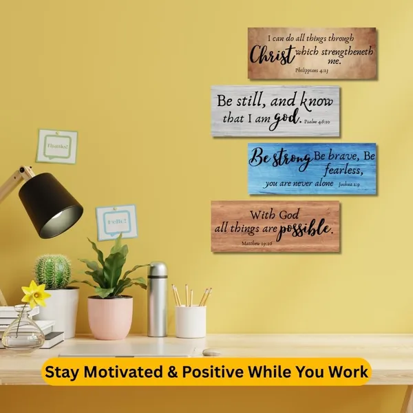 MDF_Religious_Scripture_Quote_Set_Of_4_Wall_Plaques