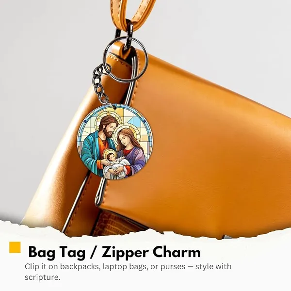 Set_Of_16_Christian_Cross_Printed_Keychains