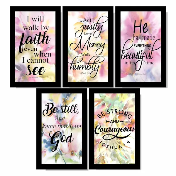 MDF_Inspirational_Quote_Set_Of_Five_Wall_Frames