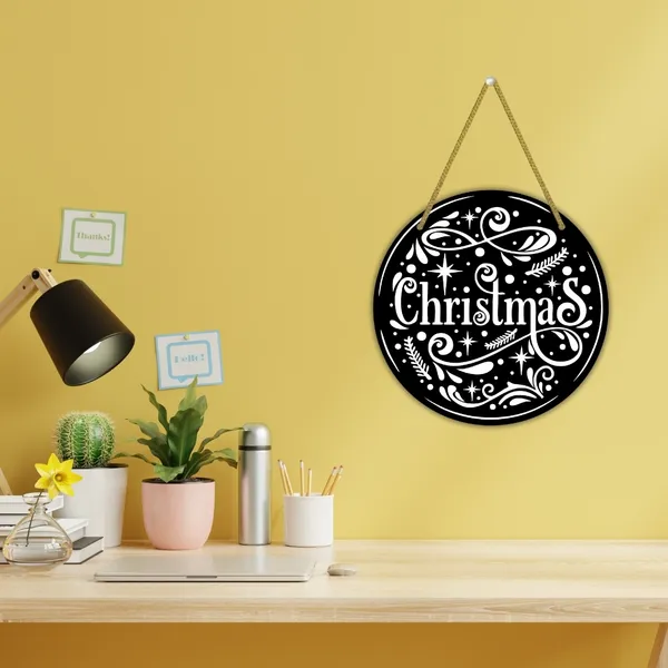 MDF_Christmas_Typography_Round_Hanging_Wall_Decor