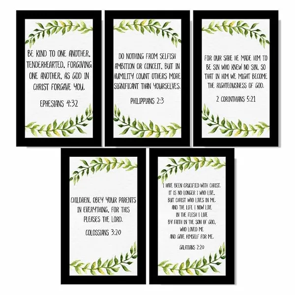 Black_Religious_Leafy_Quote_Wall_Frame_Set
